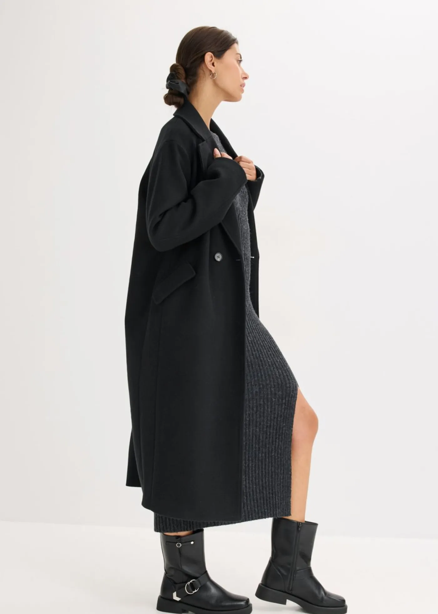 bonprix bonprix Abrigo Negro Clearance