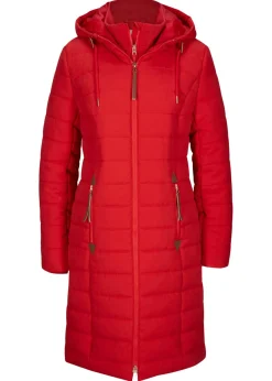bonprix bonprix Abrigo acolchado, aspecto 2 en 1 rojo intenso Online