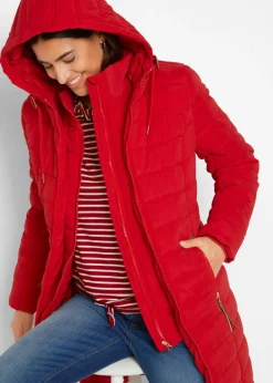bonprix bonprix Abrigo acolchado, aspecto 2 en 1 rojo intenso Online