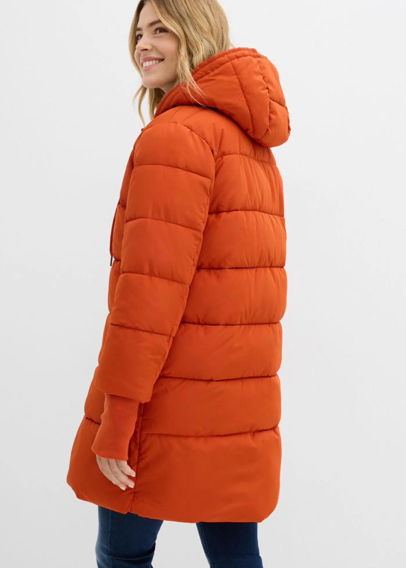 bonprix bonprix Abrigo acolchado funcional impermeable Naranja lava Online