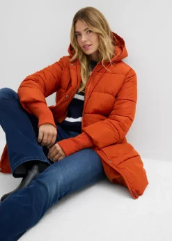 bonprix bonprix Abrigo acolchado funcional impermeable Naranja lava Online