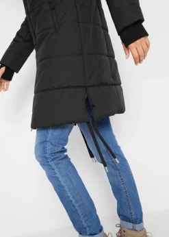 bonprix bonprix Abrigo acolchado repelente al agua Negro Online