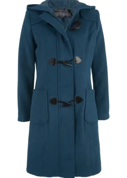 bonprix bonprix Abrigo con aspecto de lana Azul marino Clearance