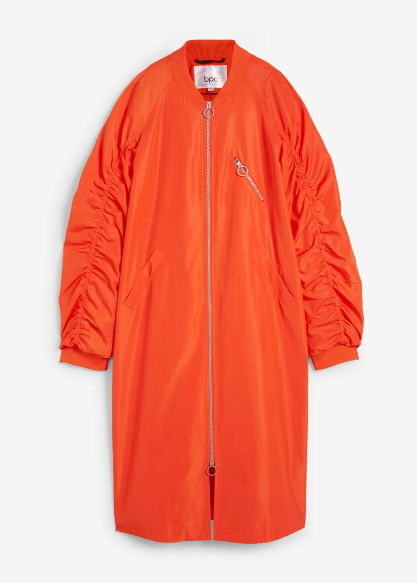bonprix bonprix Abrigo con cuello de punto Naranja-rojo Hot