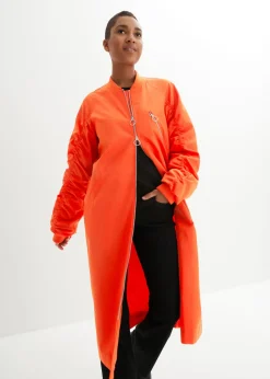 bonprix bonprix Abrigo con cuello de punto Naranja-rojo Hot