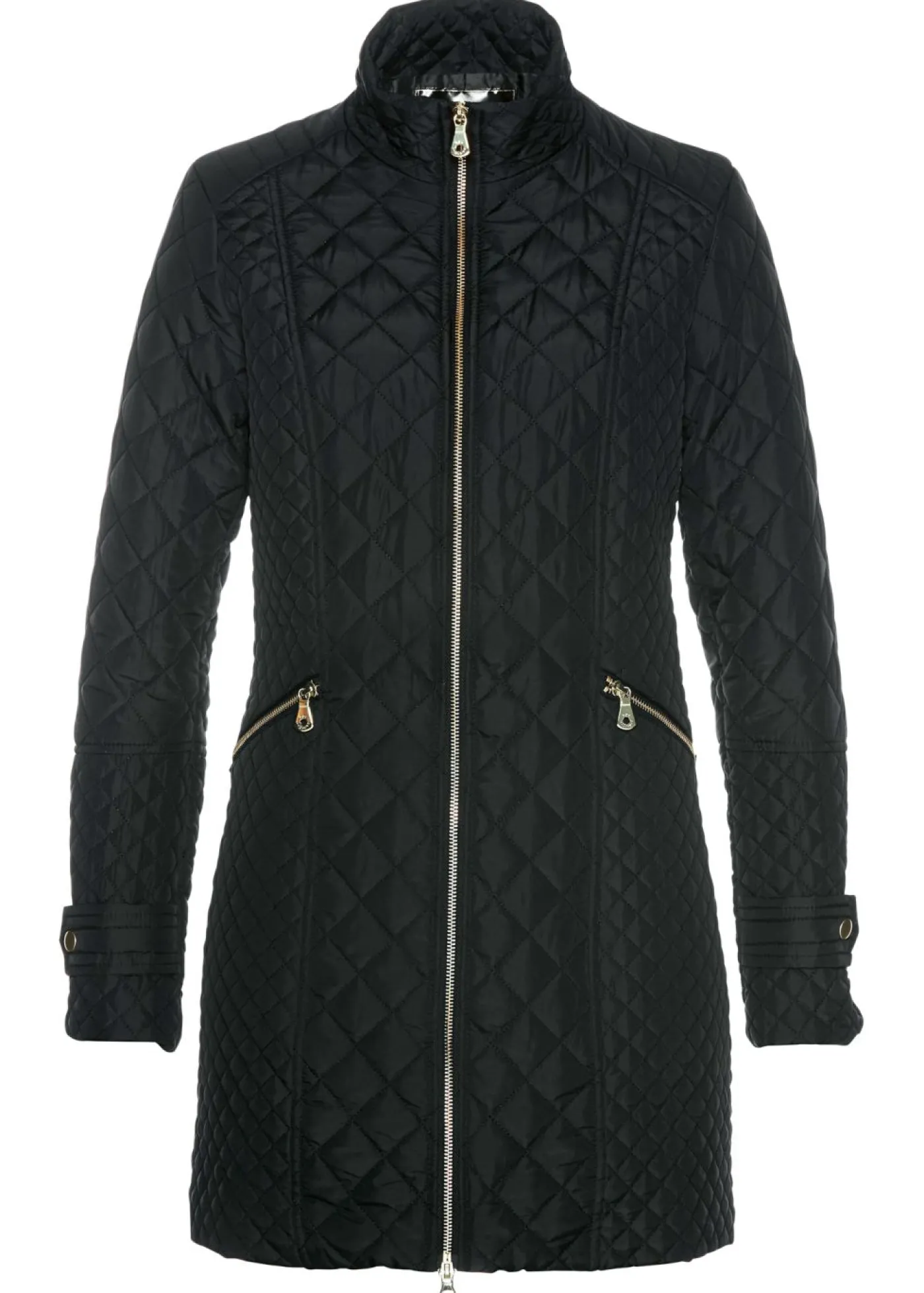 bonprix bonprix Abrigo corto acolchado Negro Hot