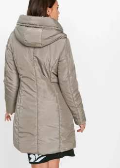 bonprix bonprix Abrigo corto acolchado Marrón grisáceo Discount