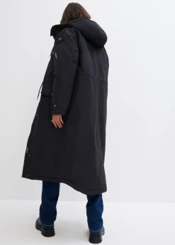 bonprix bonprix Abrigo de invierno, aspecto 2 en 1 Negro Sale