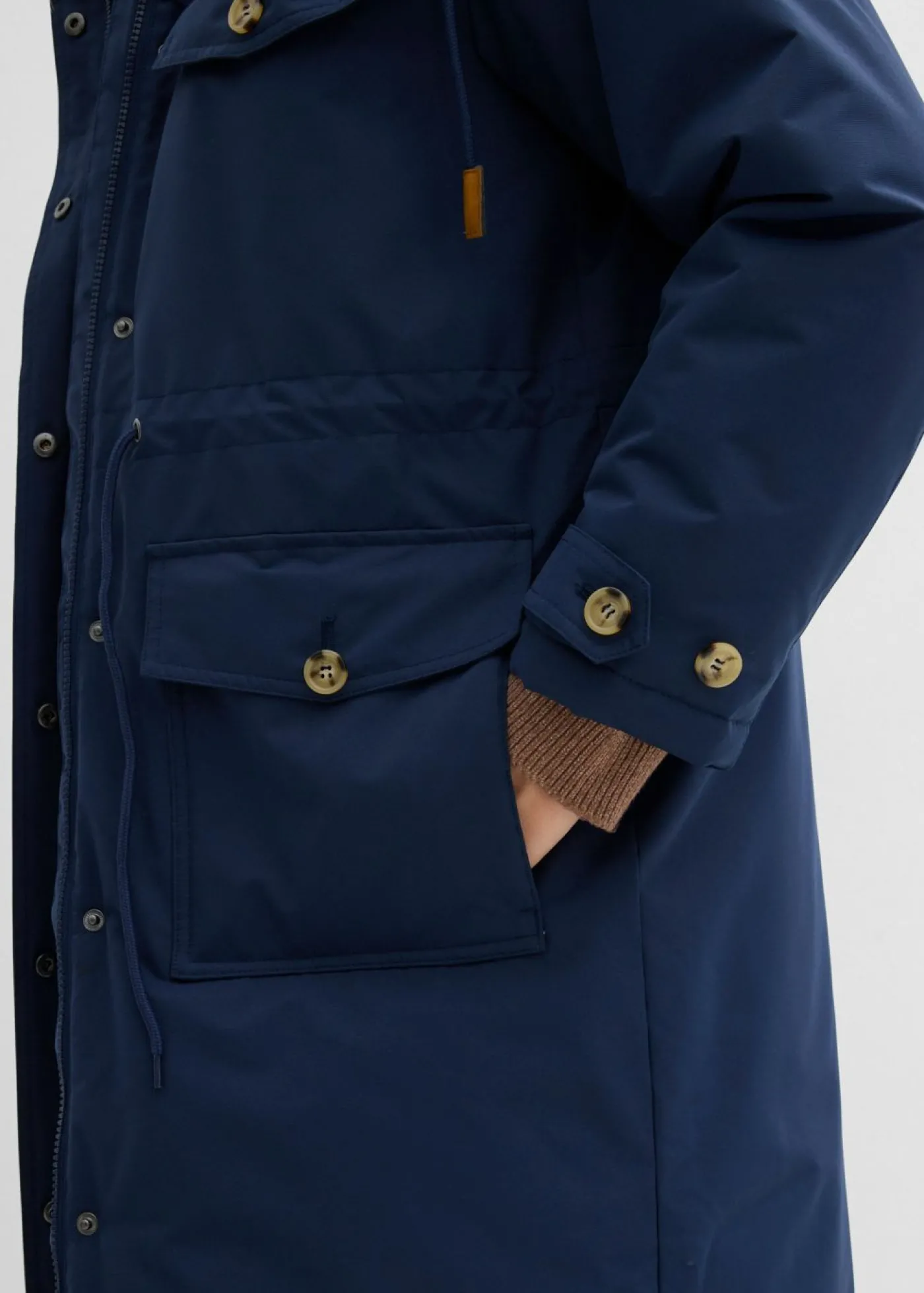 bonprix bonprix Abrigo de invierno, aspecto 2 en 1 Azul marino Sale