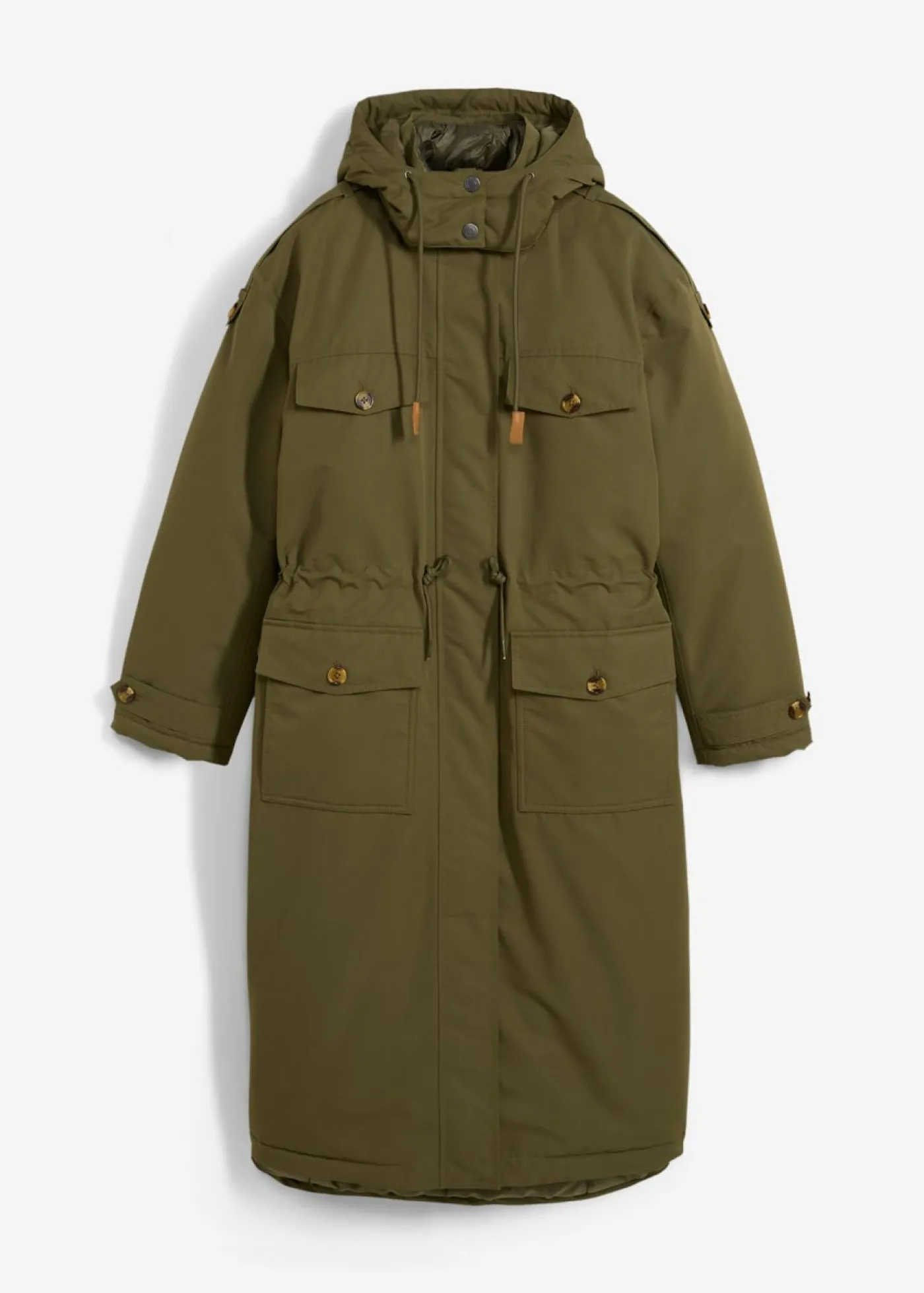 bonprix bonprix Abrigo de invierno, aspecto 2 en 1 Verde oliva oscuro Outlet