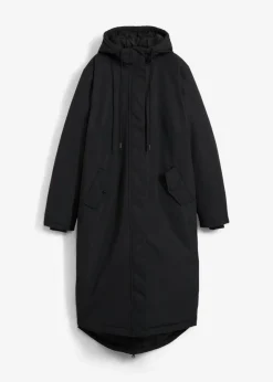bonprix bonprix Abrigo de invierno con guateado interior Negro Sale