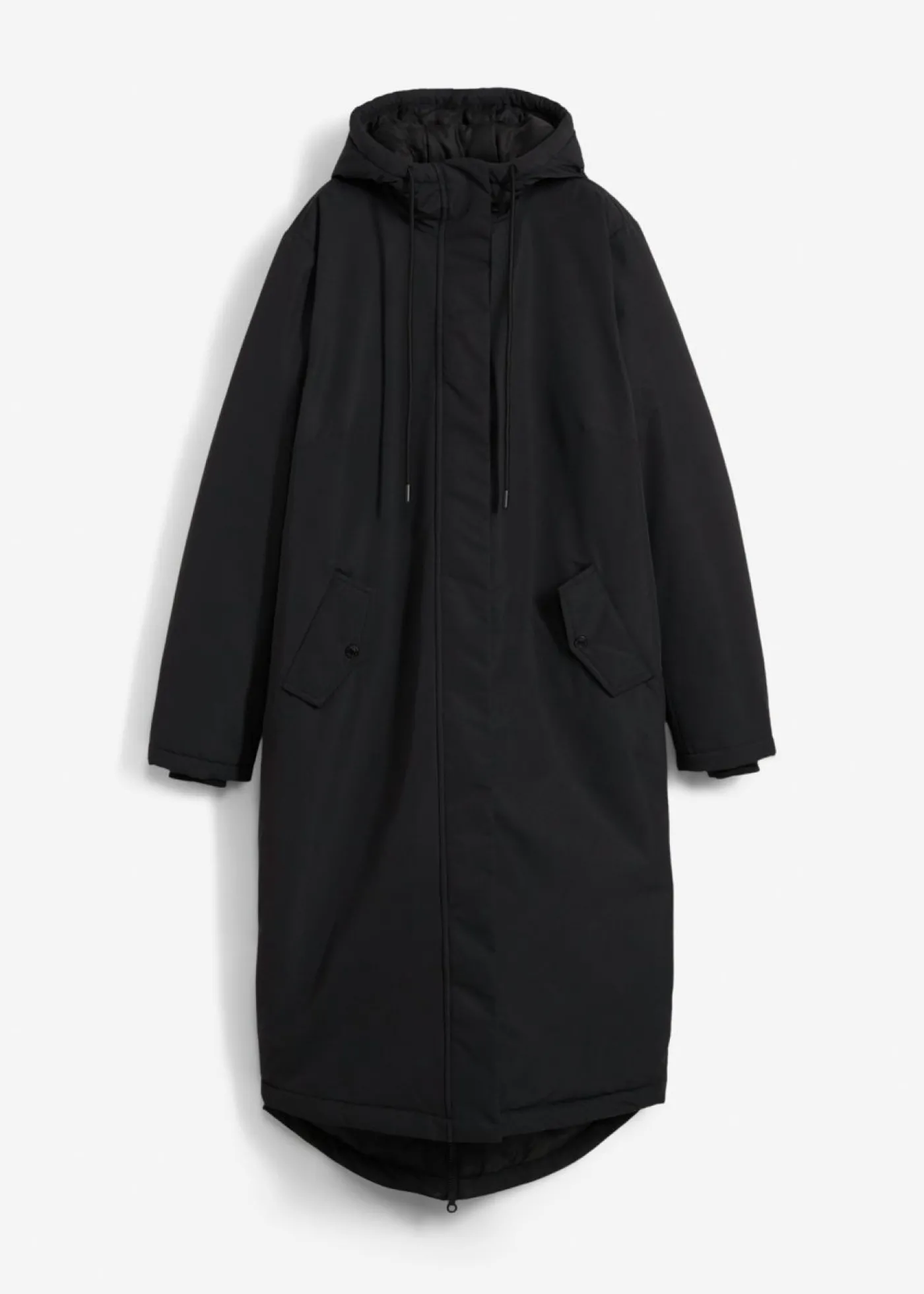 bonprix bonprix Abrigo de invierno con guateado interior Negro Sale