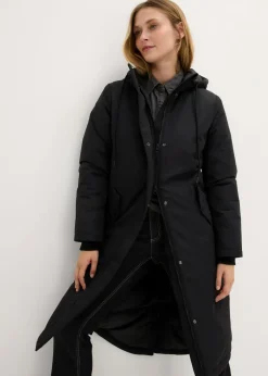 bonprix bonprix Abrigo de invierno con guateado interior Negro Sale