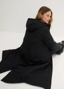 bonprix bonprix Abrigo de invierno con guateado interior Negro Sale