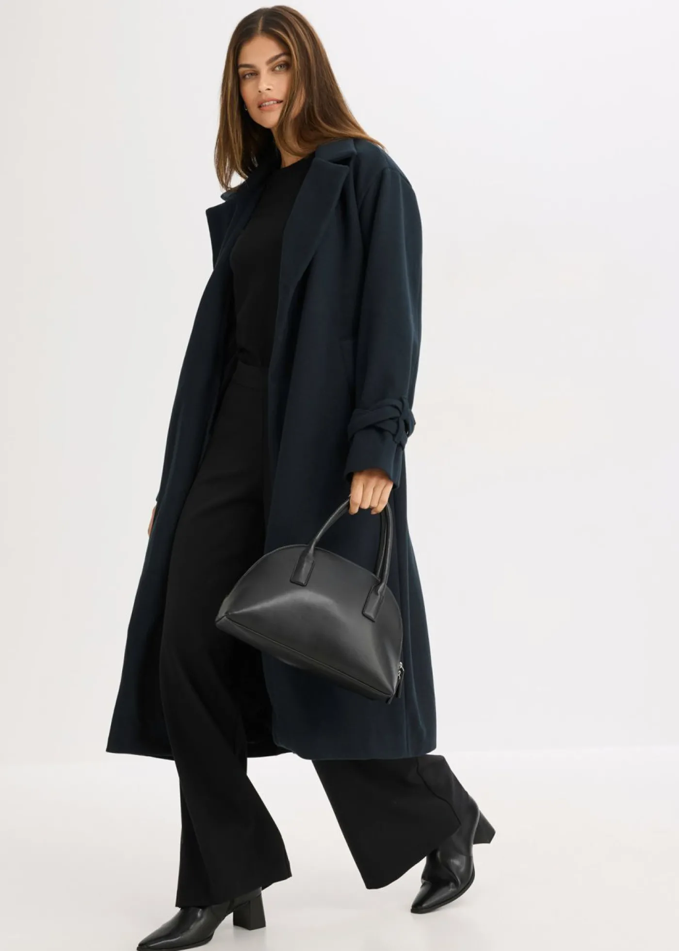 bonprix bonprix Abrigo de mezcla de viscosa Antracita oscuro Outlet