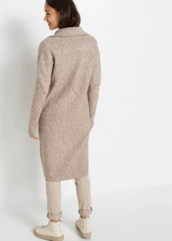 bonprix bonprix Abrigo de punto Marrón grisáceo jaspeado Clearance