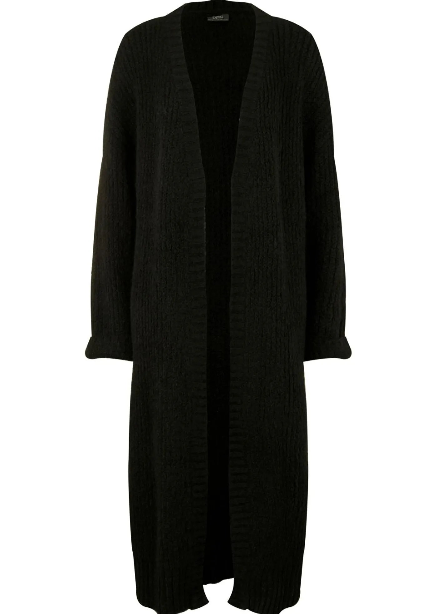 bonprix bonprix Abrigo de punto Negro New