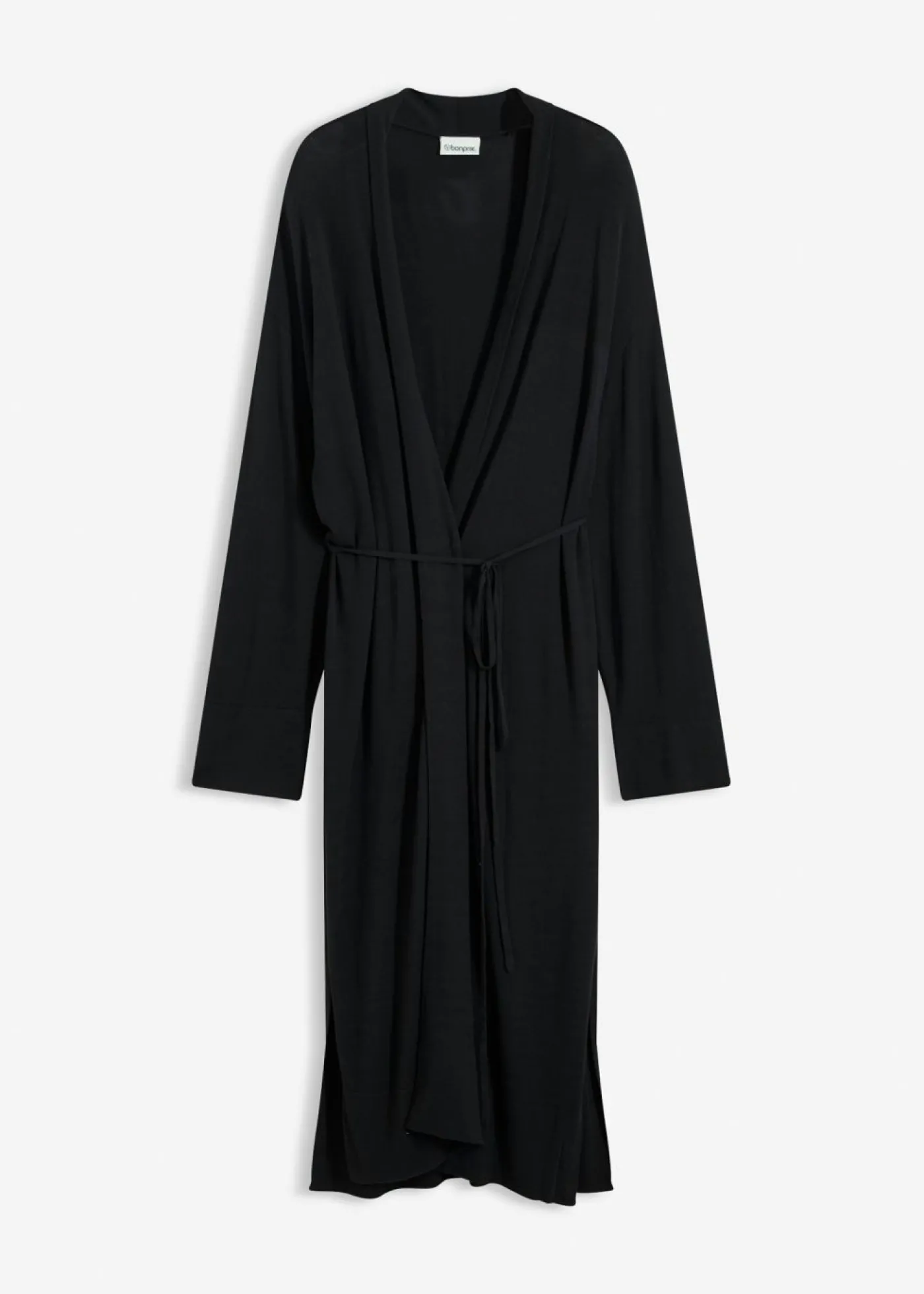 bonprix bonprix Abrigo de punto de mezcla de viscosa suave Negro New