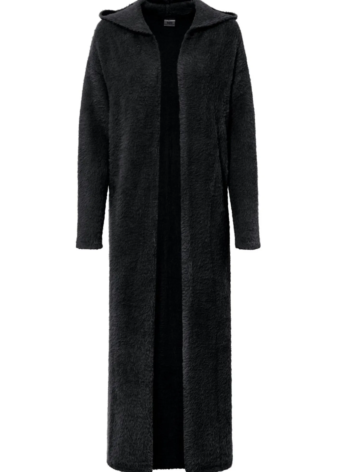 bonprix bonprix Abrigo de punto en suave hilo metálico Negro Online