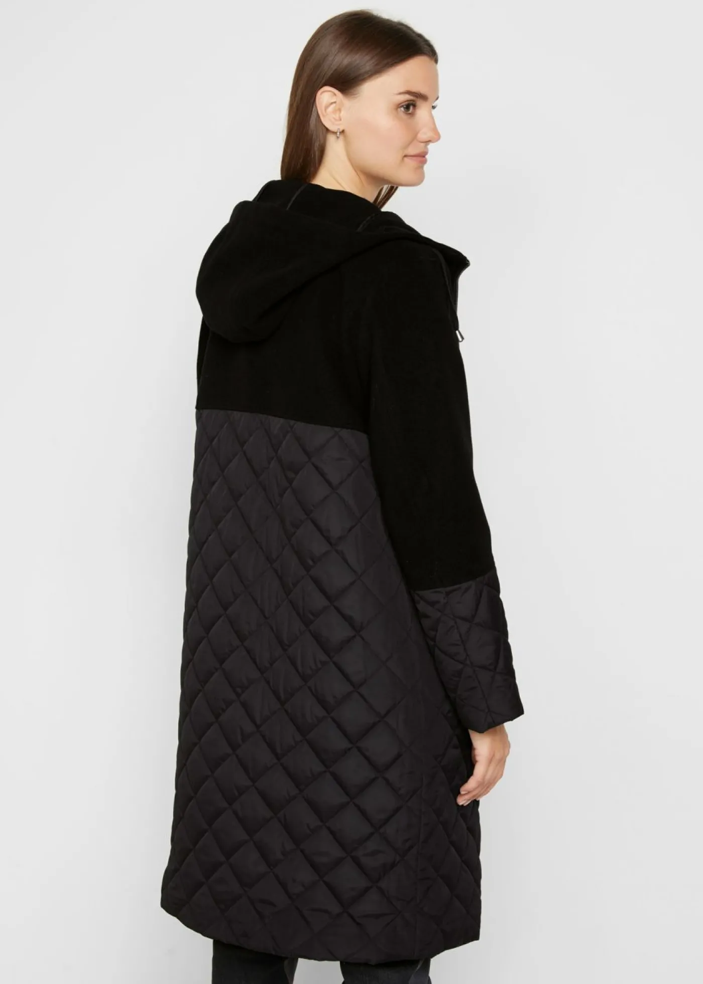 bonprix bonprix Abrigo en mezcla de materiales Negro