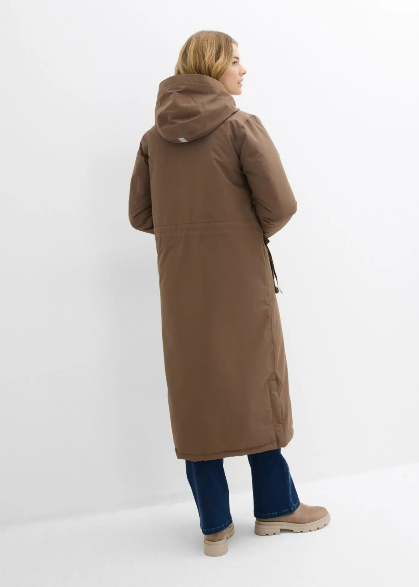 bonprix bonprix Abrigo funcional impermeable marrón arcilla Outlet