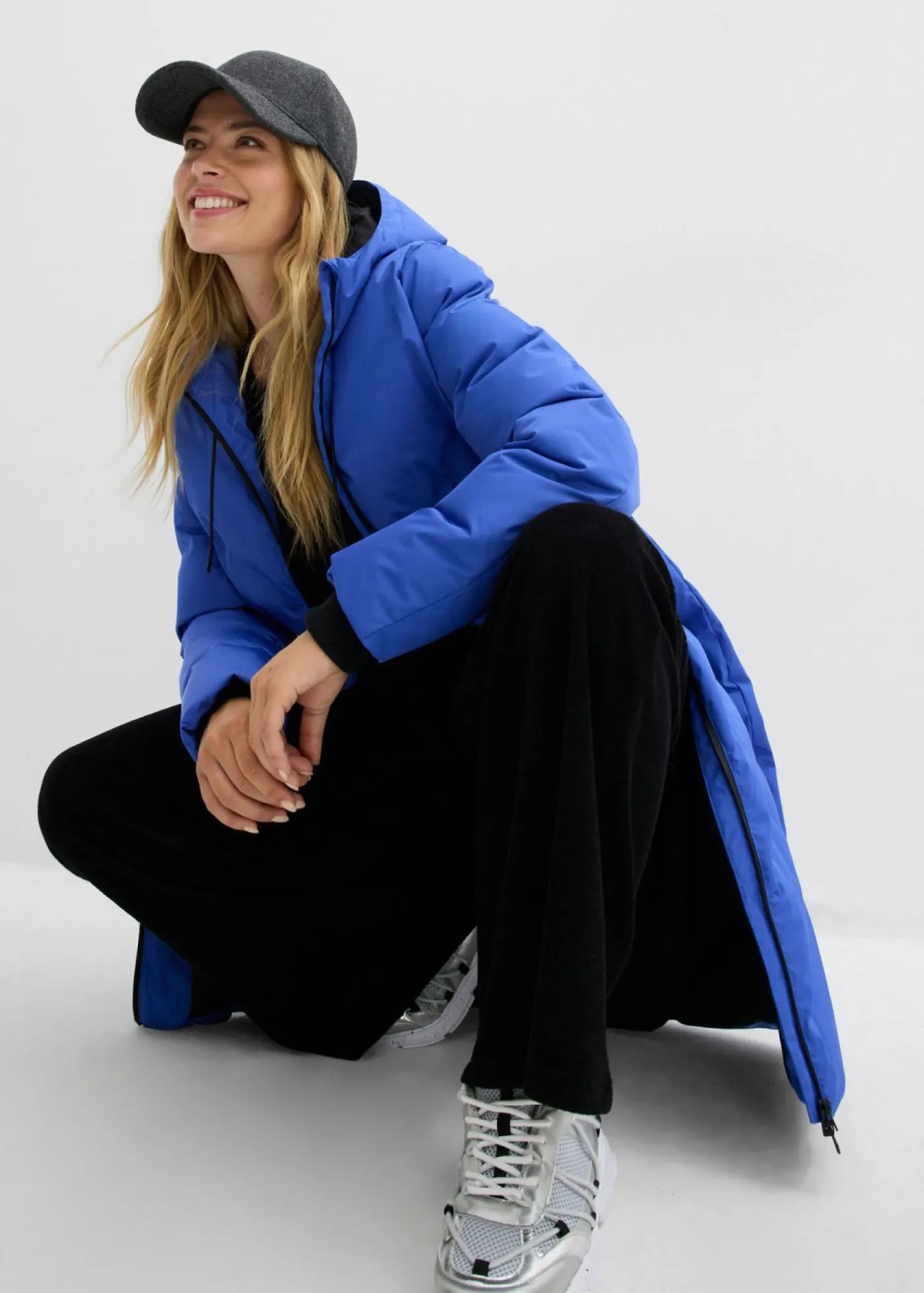 bonprix bonprix Abrigo guateado Azul zafiro Outlet