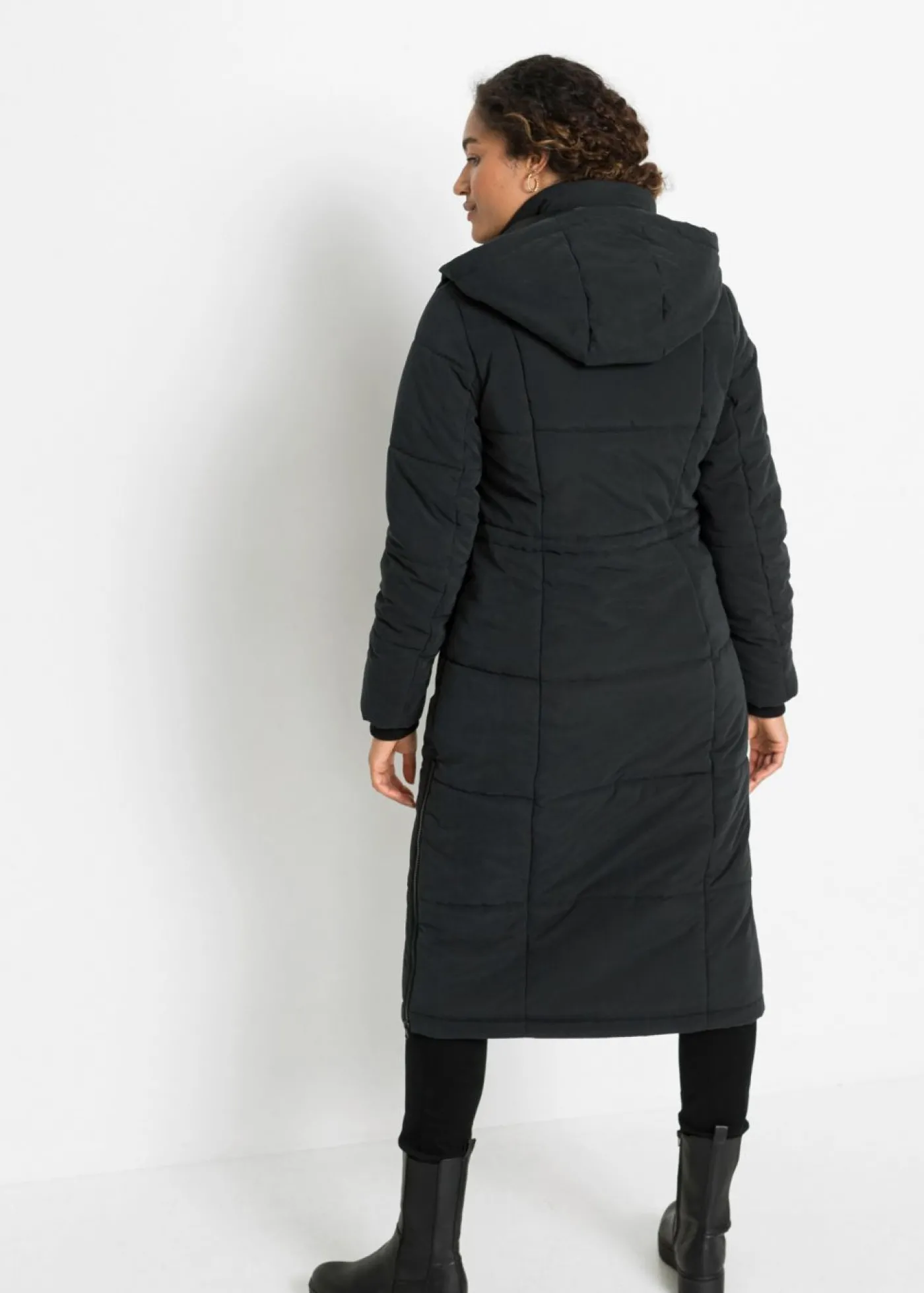 bonprix bonprix Abrigo guateado Negro
