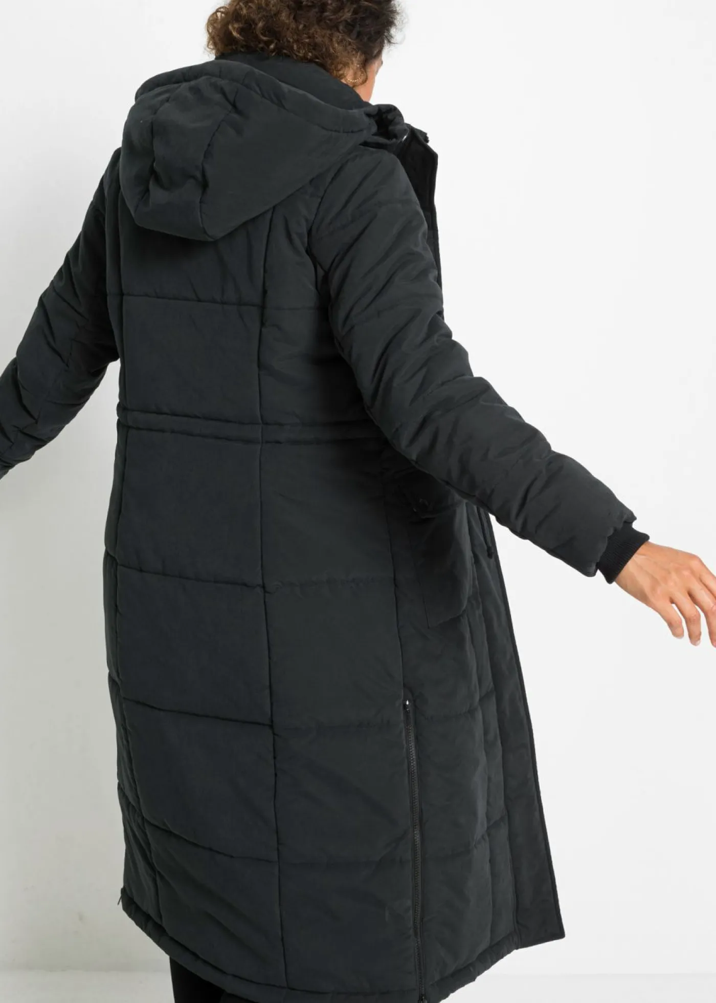 bonprix bonprix Abrigo guateado Negro