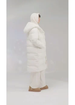 bonprix bonprix Abrigo guateado oversize blanco perla Online