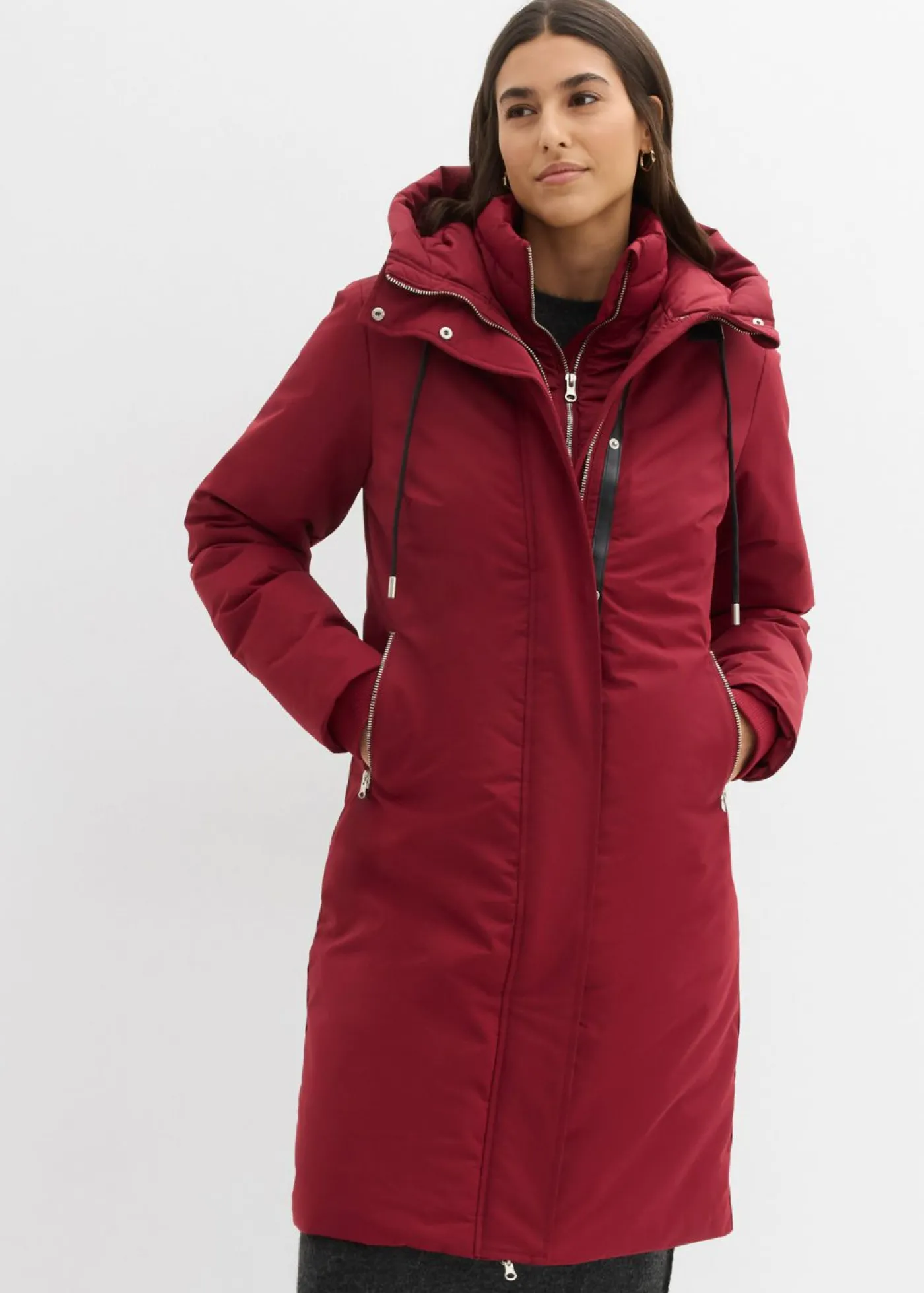bonprix bonprix Abrigo impermeable 2 en 1 para exteriores Rojo Discount
