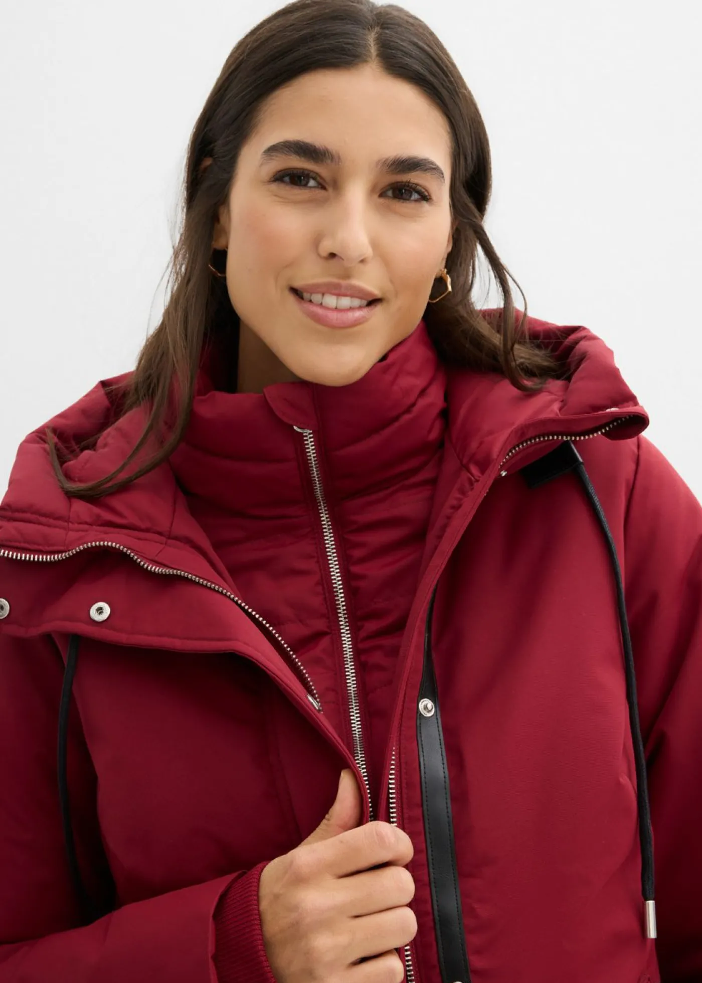 bonprix bonprix Abrigo impermeable 2 en 1 para exteriores Rojo Discount