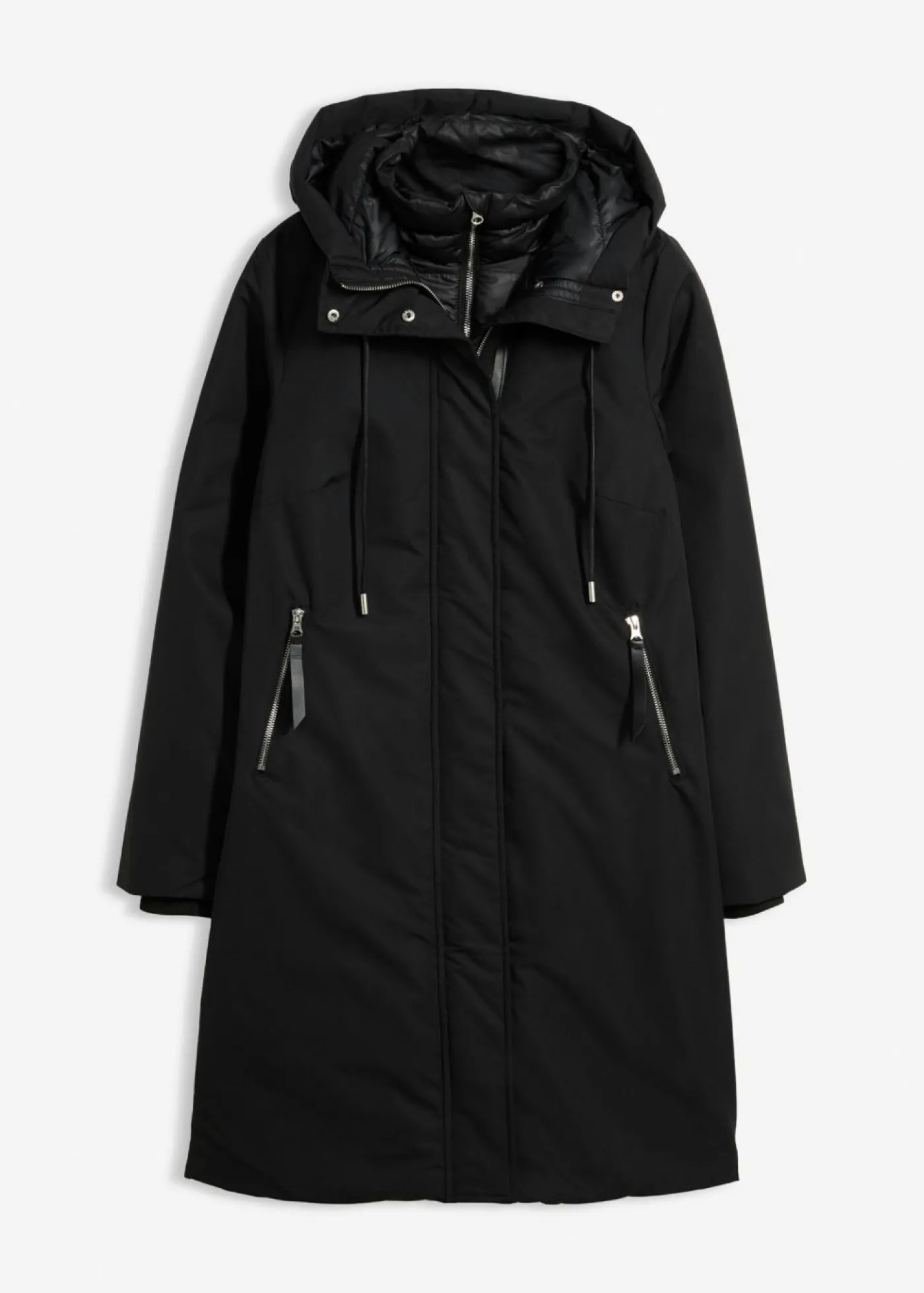 bonprix bonprix Abrigo impermeable 2 en 1 para exteriores Negro Clearance