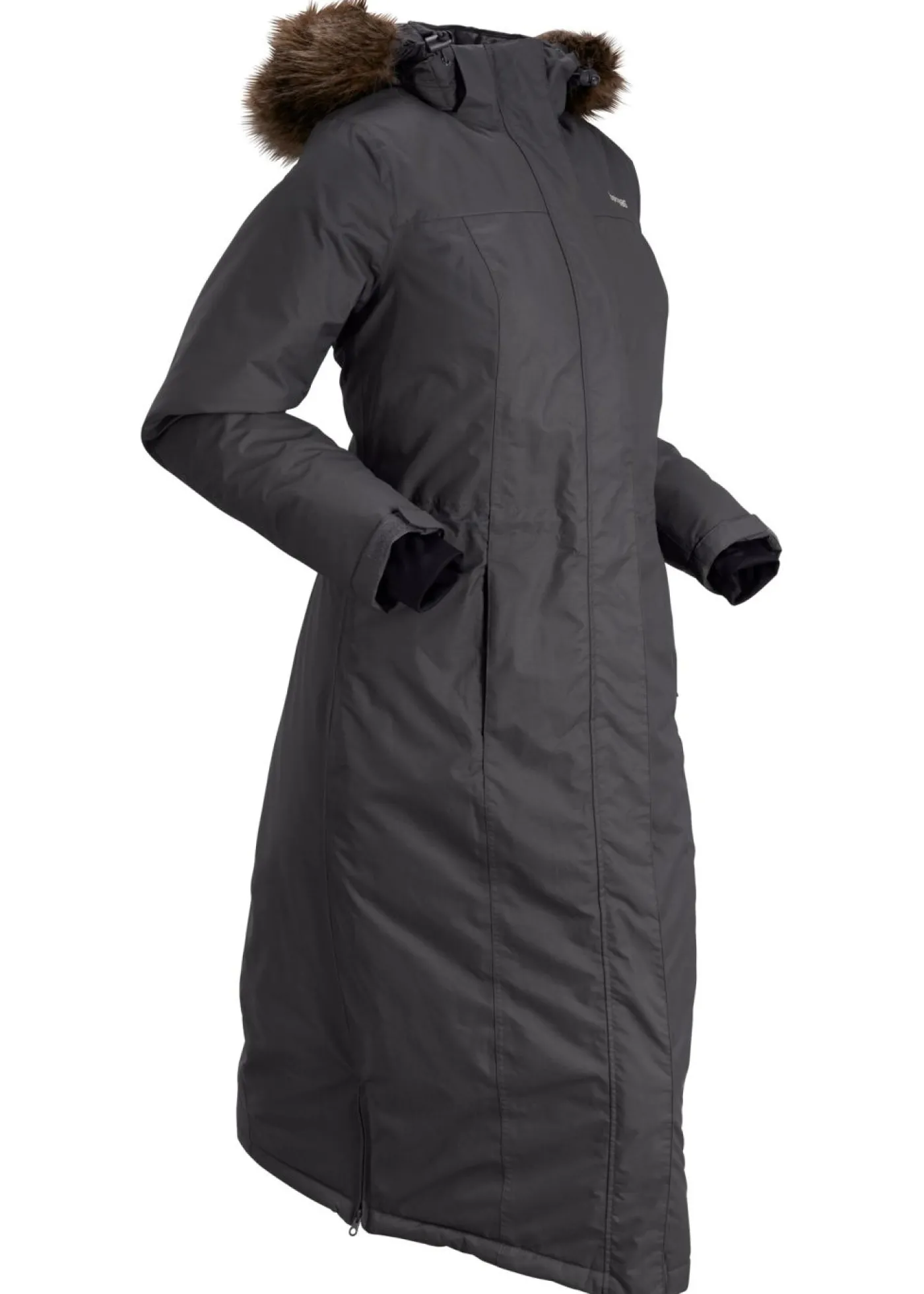 bonprix bonprix Abrigo impermeable para exteriores con pelo sintético pizarra Best