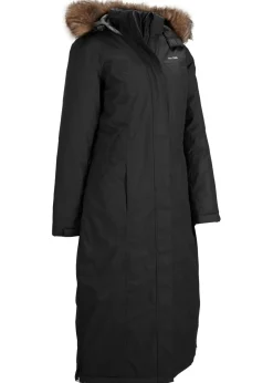 bonprix bonprix Abrigo impermeable para exteriores con pelo sintético Negro Outlet