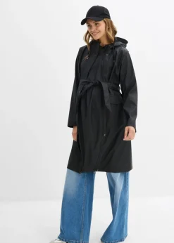 bonprix bonprix Abrigo impermeable y cortavientos 3 en 1 premamá y de porteo con dos insertos Negro Discount