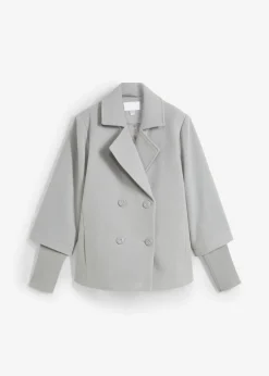 bonprix bonprix Abrigo marinero con mangas de punto gris sombra Best