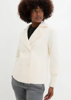 bonprix bonprix Abrigo marinero con mangas de punto Beige natural Hot