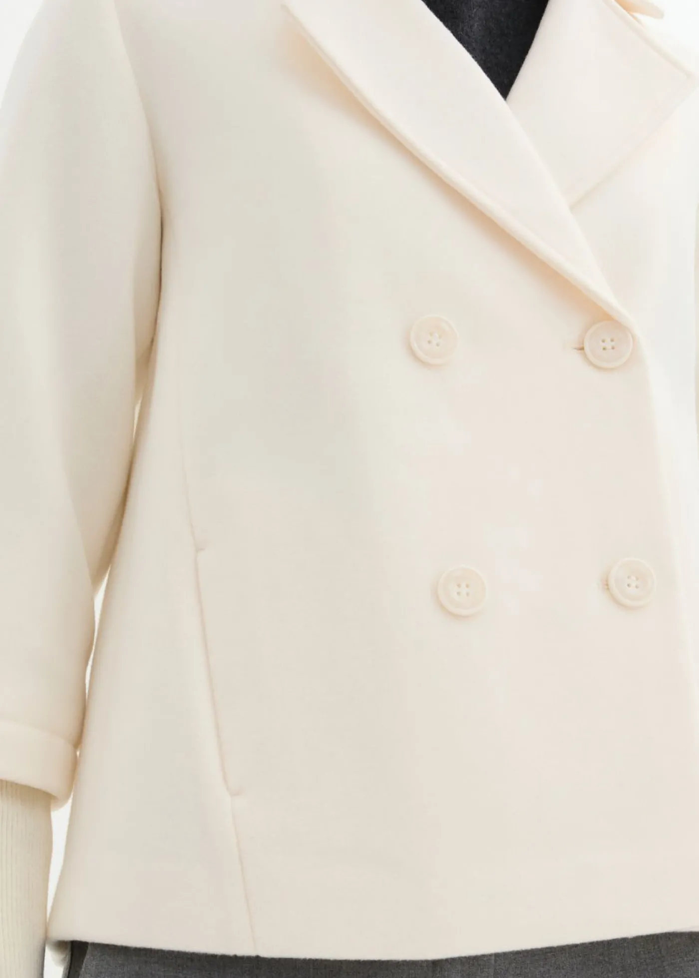 bonprix bonprix Abrigo marinero con mangas de punto Beige natural Hot