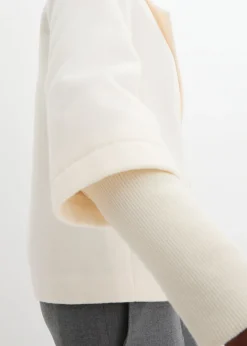 bonprix bonprix Abrigo marinero con mangas de punto Beige natural Hot
