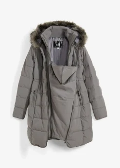 bonprix bonprix Abrigo para portabebés/chaqueta premamá para el embarazo y después del embarazo Gris oscuro Discount