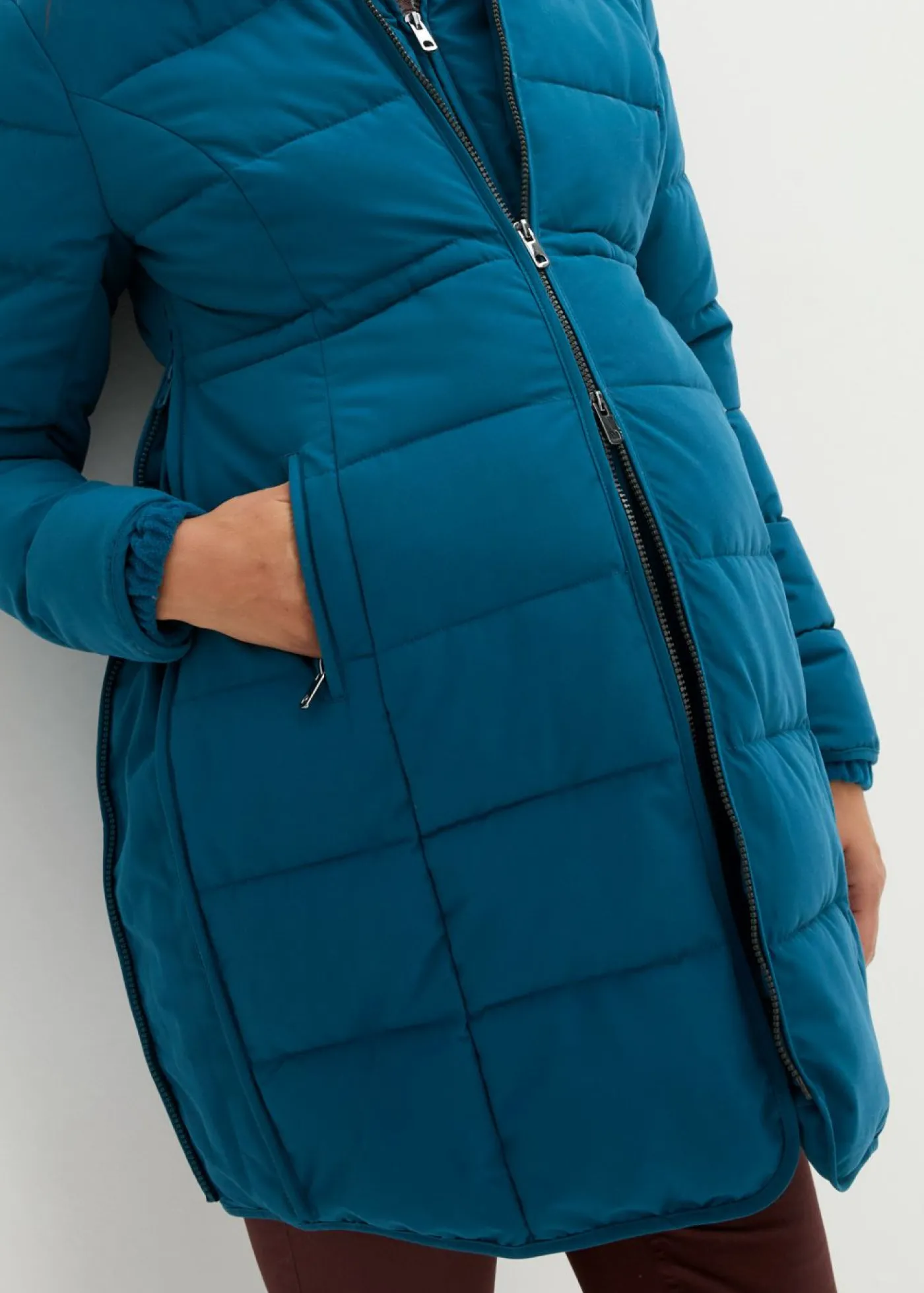 bonprix bonprix Abrigo para portabebés/chaqueta premamá para el embarazo y después del embarazo Azul petróleo Hot