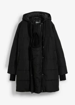 bonprix bonprix Abrigo premamá 3 en 1 con inserto de porteo Negro Clearance