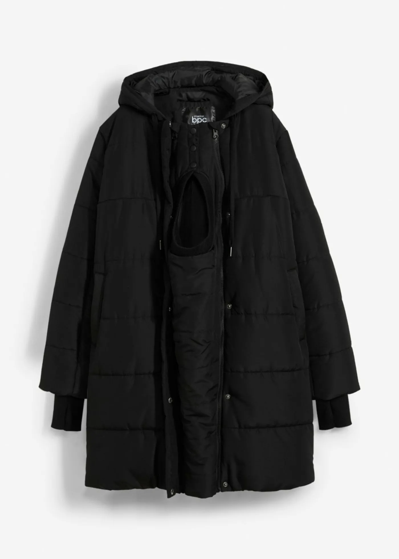 bonprix bonprix Abrigo premamá 3 en 1 con inserto de porteo Negro Clearance