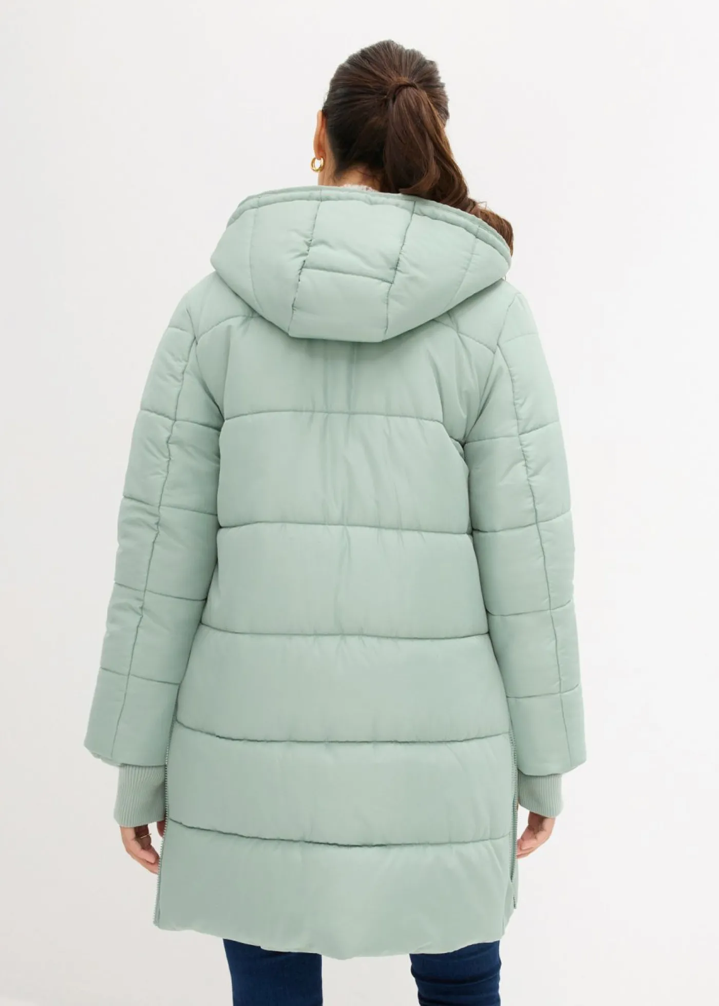 bonprix bonprix Abrigo premamá 3 en 1 con inserto de porteo verde ahumado Clearance