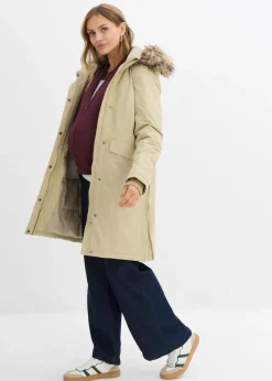 bonprix bonprix Abrigo premamá impermeable y cortavientos 3 en 1 con inserto de porteo Caqui ahumado Outlet
