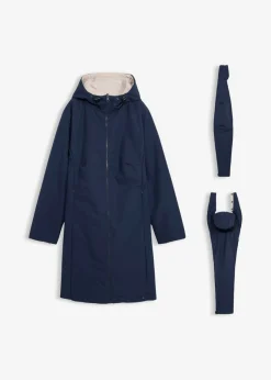 bonprix bonprix Abrigo premamá reversible 6 en 1 repelente al agua con inserto para porteo y para el embarazo azul marino-gris piedra New