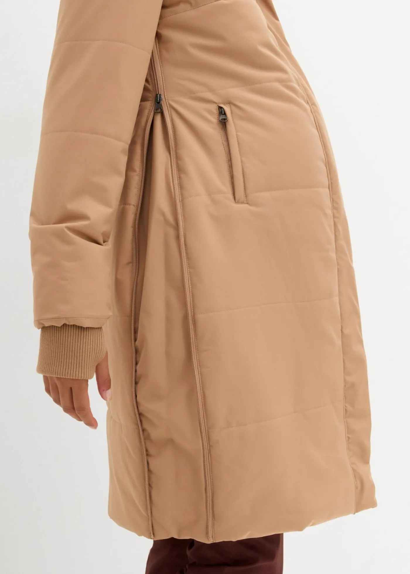 bonprix bonprix Abrigo premamá y de porteo, guateado, 3 en 1 Camel Discount