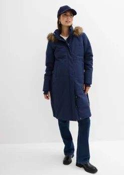 bonprix bonprix Abrigo premamá y de porteo, guateado, 3 en 1 Azul marino-beige Discount