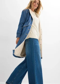 bonprix bonprix Abrigo vaquero de invierno con forro cálido Denim usado Clearance