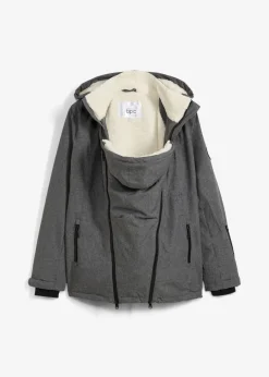 bonprix bonprix Agradable chaqueta premamá 3 en 1 y de porteo pizarra jaspeado
